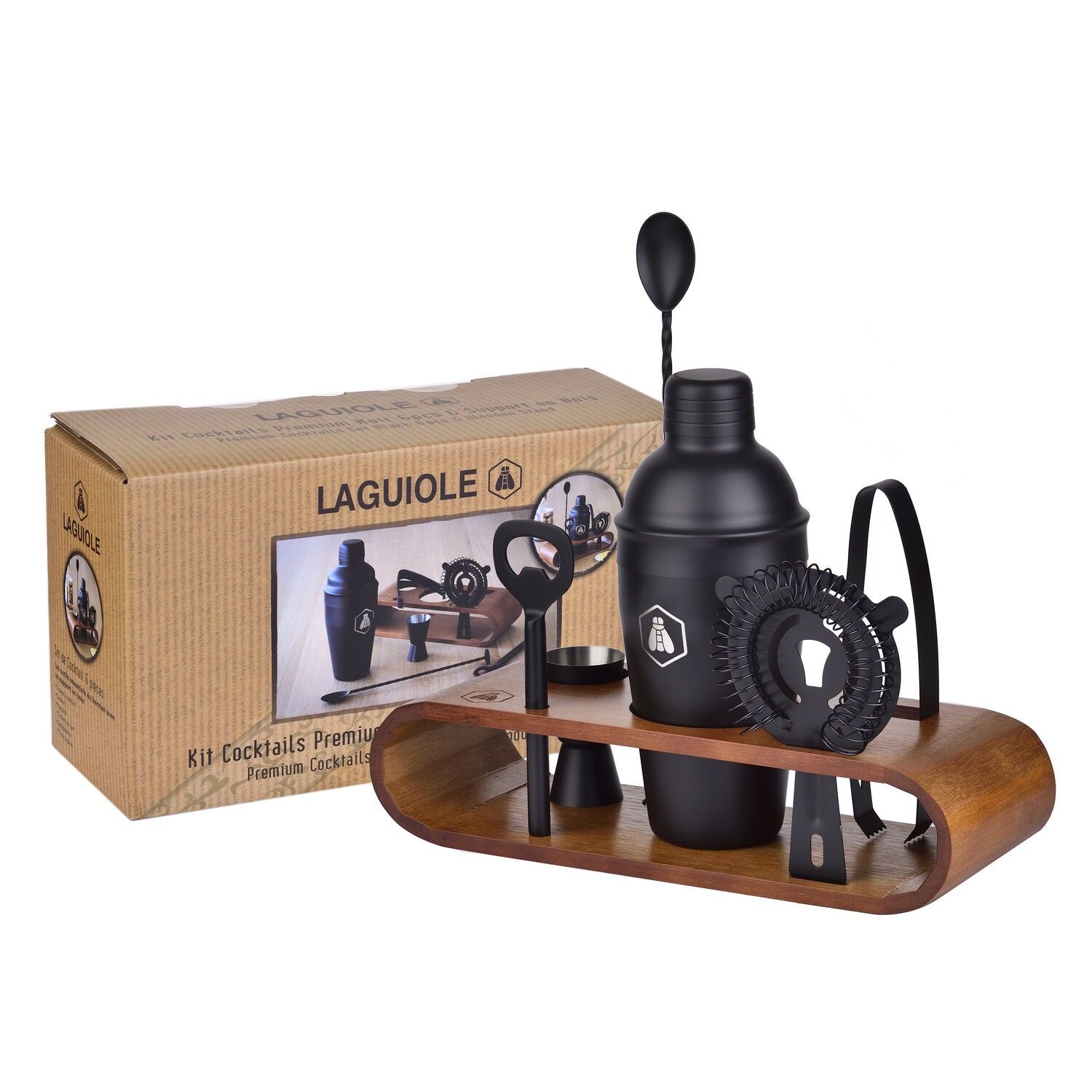 Laguiole 7-teiliges Cocktailset mit Ständer