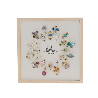 Set aus 24 Edelstahlringen, verziert mit Swarovski®-Kristallen – Kostenlose Anzeige