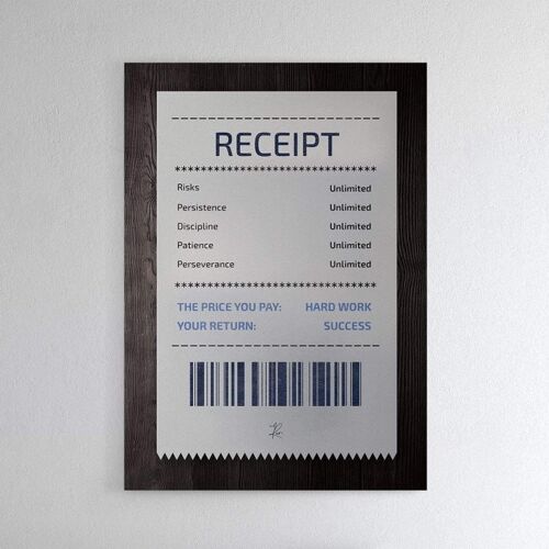 Receipt - Plexiglas - 30 x 45 cm