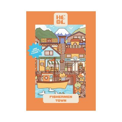 Fishermen Town Mini Puzzle – Heol Editions – 99 pieces