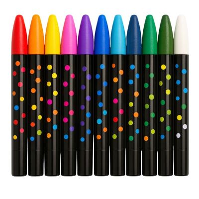 Scatola da 12 matite colorate assortite con mina larga per il disegno dei bambini, la scuola o i lavoretti.