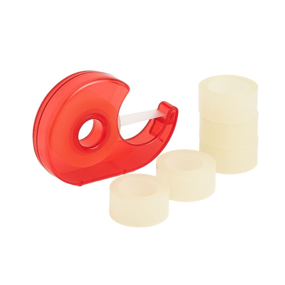 Pack of 2 9 cm Hand Held Tape Dispensers with 10 Rolls Random Color Compact and Convenient Size