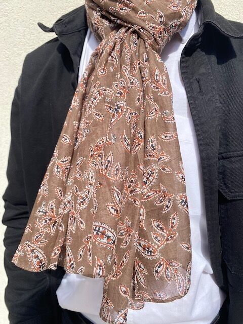 Bufanda de hombre 100% algodón indio