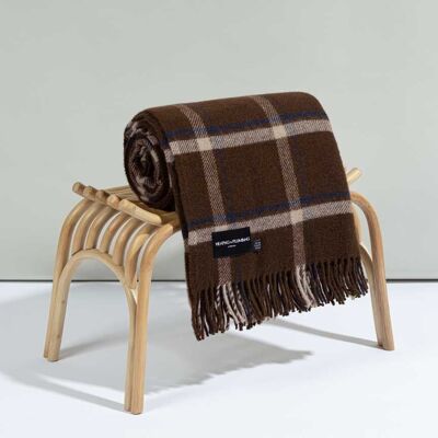 Contes du soir - Couverture en pure laine vierge - Checkmate Mocha