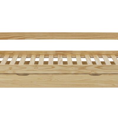 pour matelas 90x200cm, 1 tiroir sur roulettes