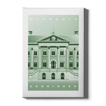 Hôtel de ville de Groningen - Plexiglas - 150 x 225 cm - Gris 3