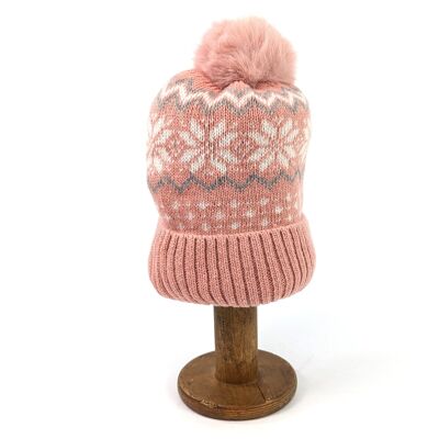 Cappello nordico soffice - Rosa