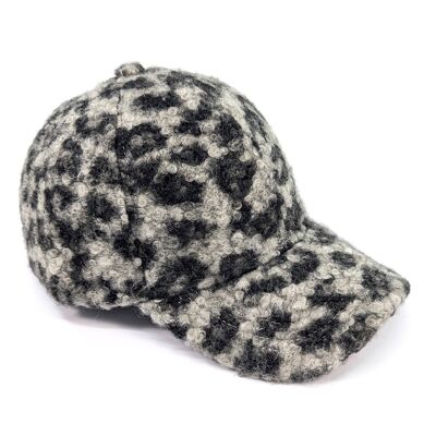 Cappellino Teddy Bear - Stampa animalier grigia