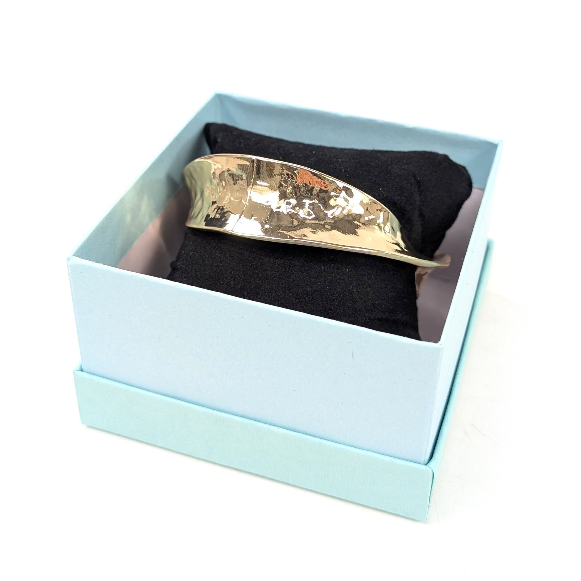 Bracciale intrecciato martellato (in confezione regalo) - Oro