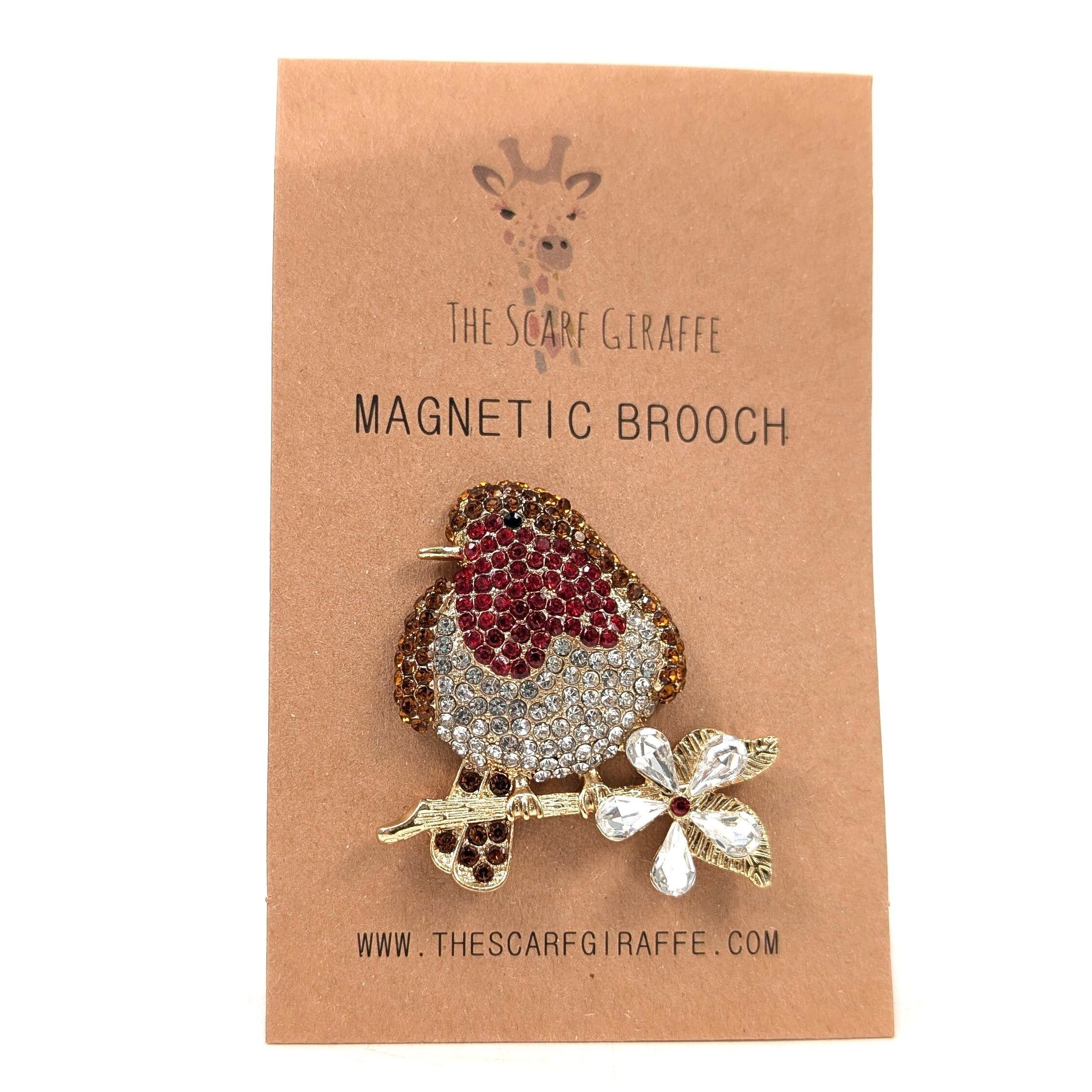 Magnetic Brooch - Regal Robin