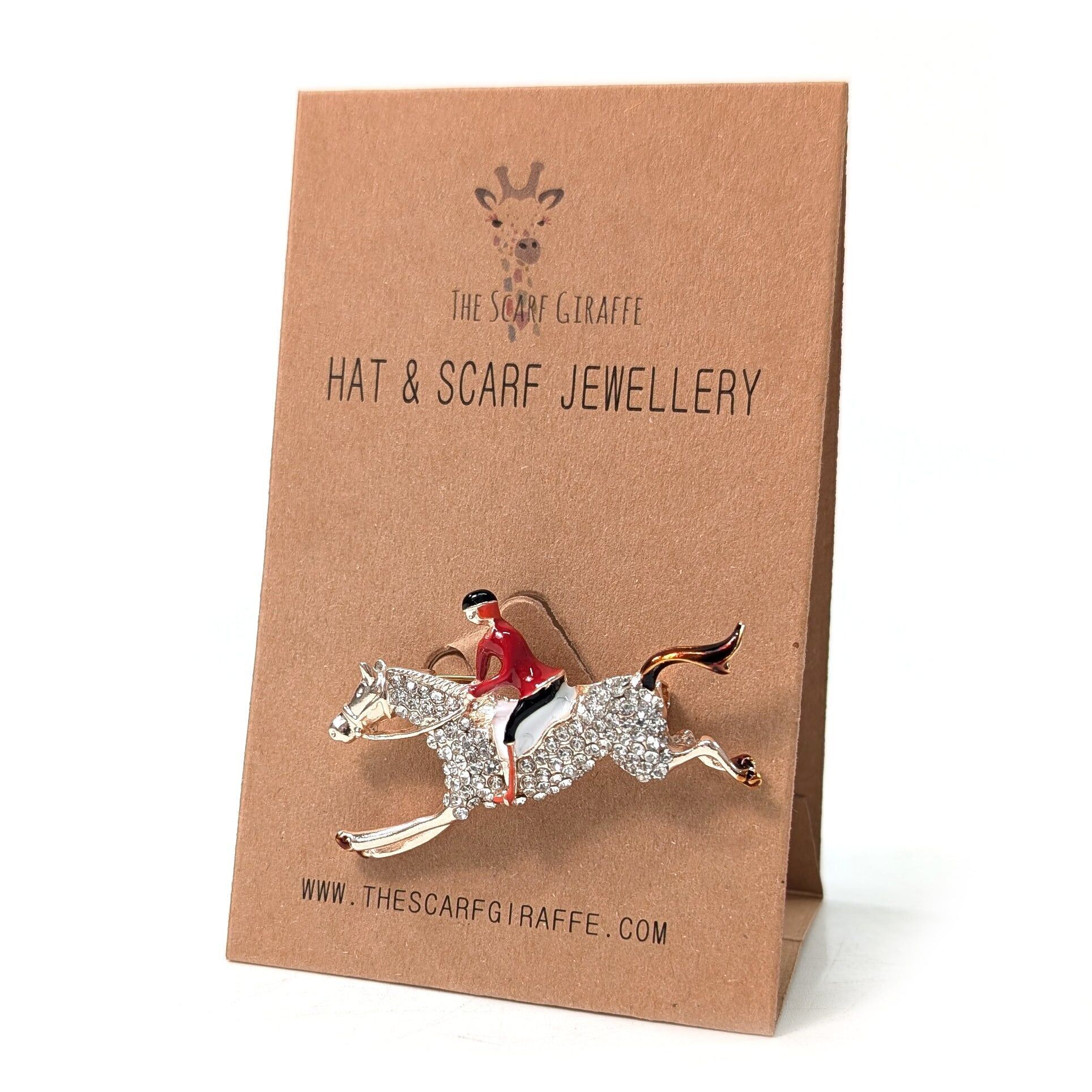 Red Jockey Brooch