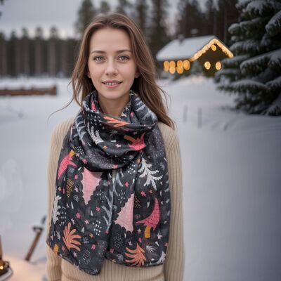 Scandi Trees Scarf (70x180cm) - Exclusive Design