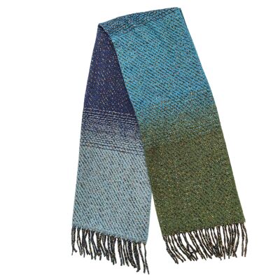 Sabe - Sciarpa spessa maculata (60x180cm) - Blu/Verde