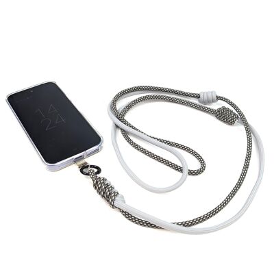 Bandoulière double réglable pour téléphone - Gris