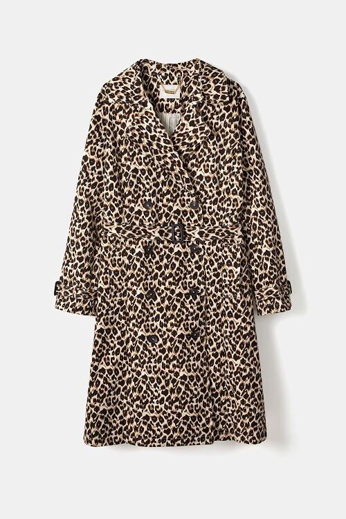 Trench doppiopetto con stampa animalier (423134-188)
