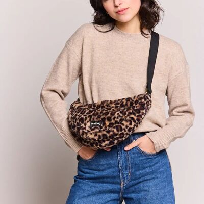 Riñonera de piel sintética de leopardo Andrea