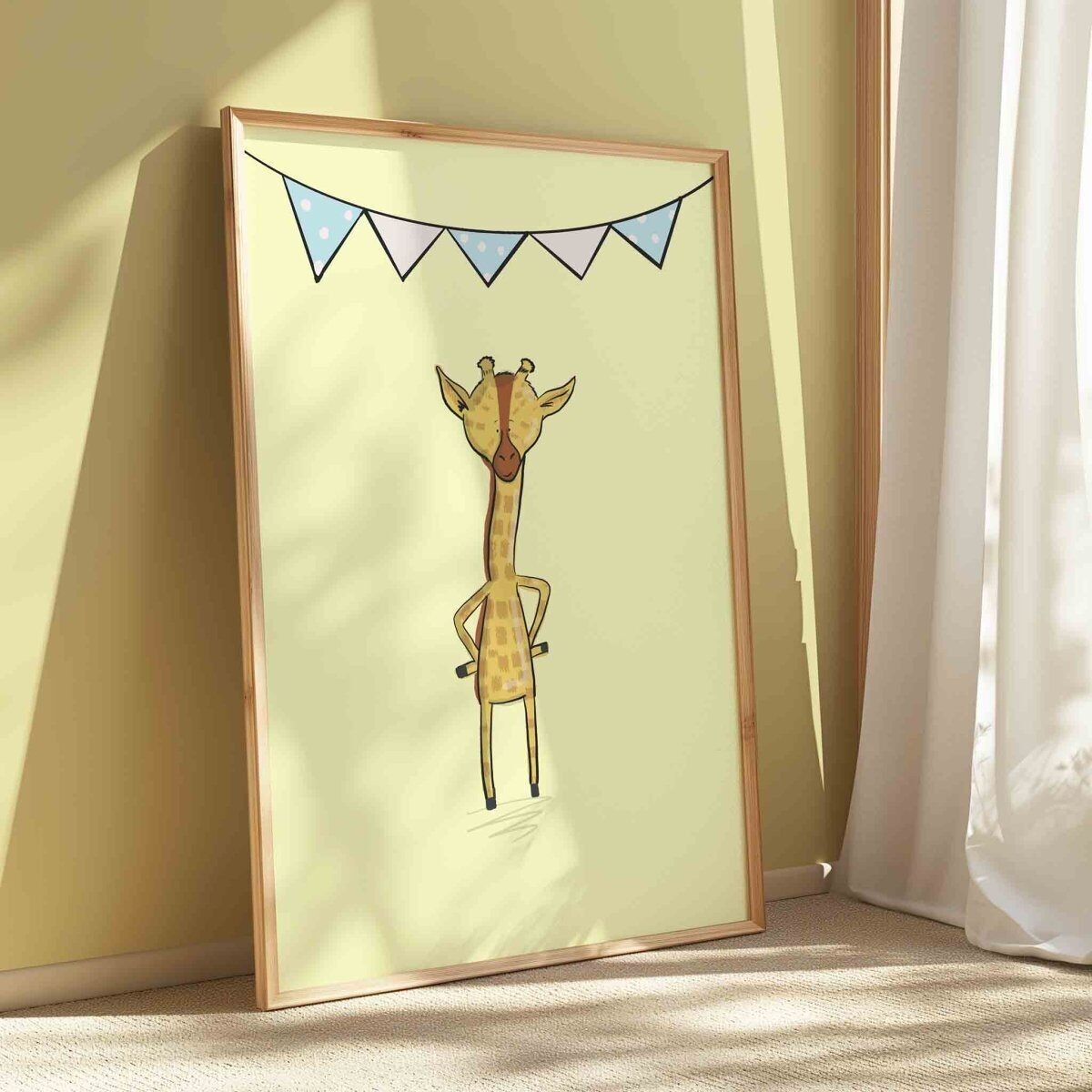 Giraffe Kinderzimmer Druck – Niedliche Tier Wandkunst