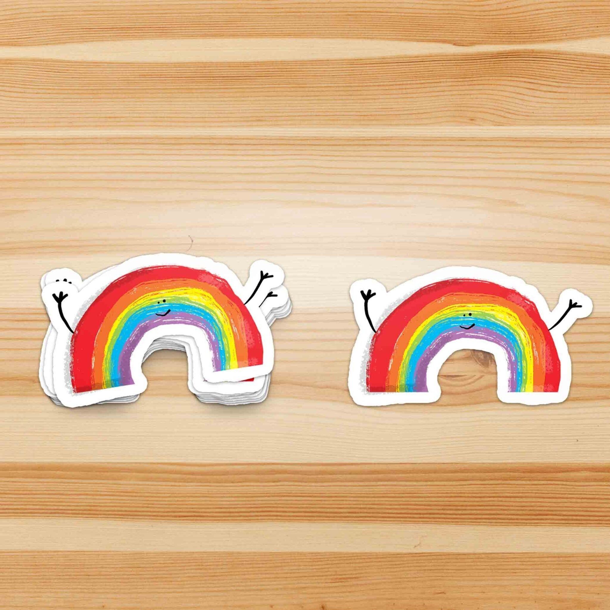 Fröhlicher Regenbogen Vinyl Sticker