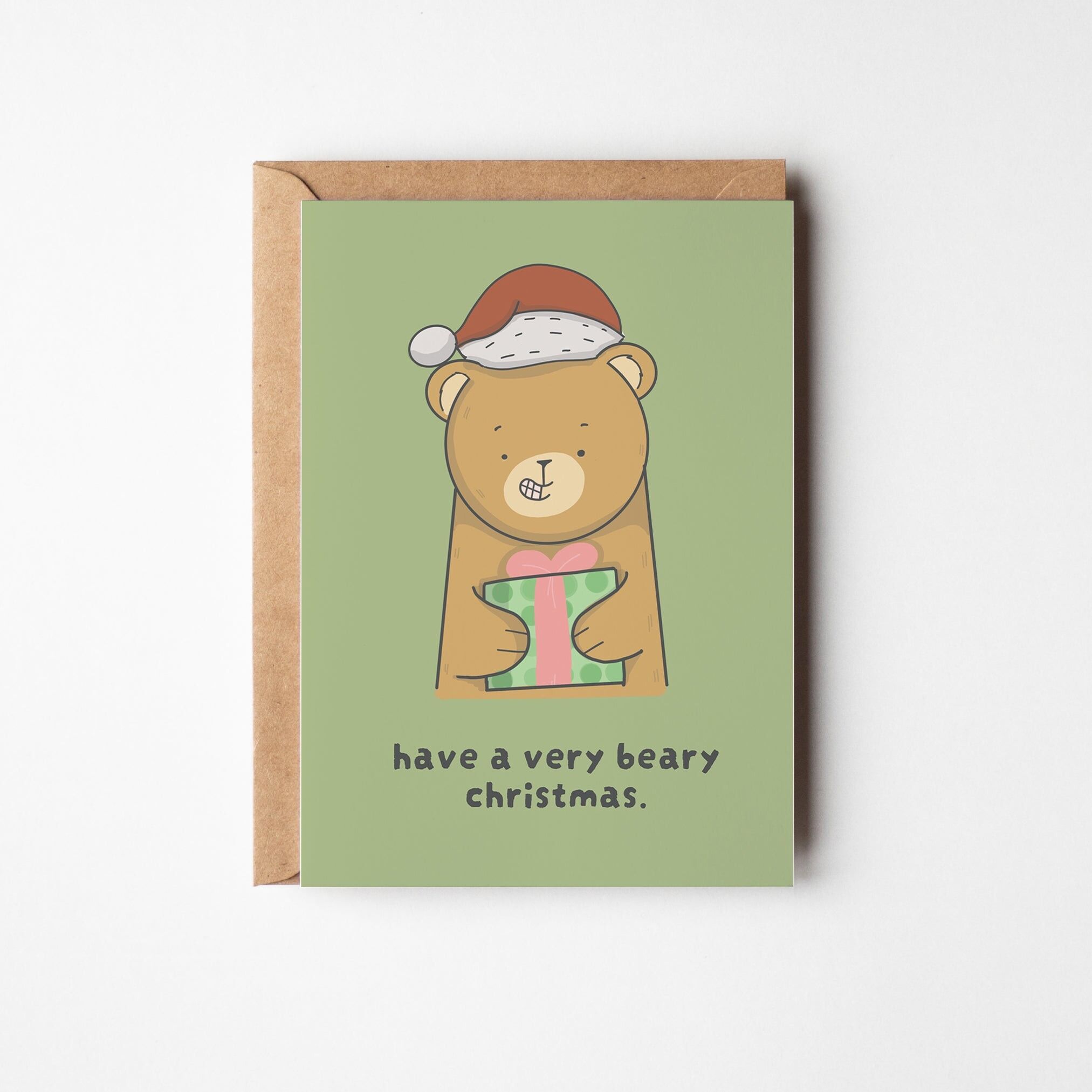 Beary Christmas - Biglietto di auguri carino