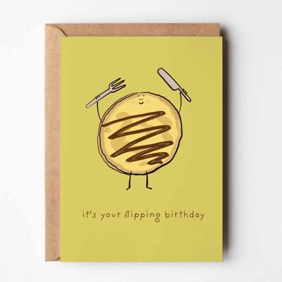 C'est votre carte de vœux d'anniversaire en forme de crêpe