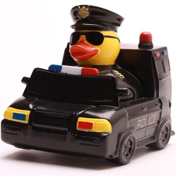 Canard en caoutchouc de voiture de police - Canard en caoutchouc