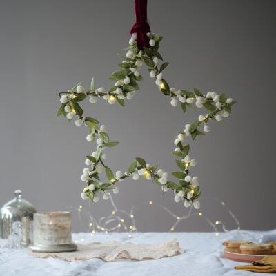 Guirlande lumineuse étoile - Décoration de Noël (30 cm x 30 cm)