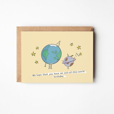 Carte d'anniversaire hors de ce monde