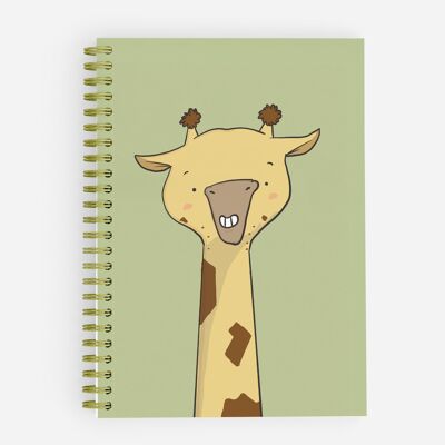 Cuaderno Jirafa – Cuaderno A5 con espiral (Diseño frontal y posterior)