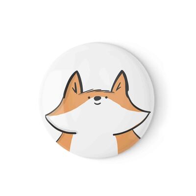 Spilla a forma di volpe carina – Regalo per amanti degli animali (25 mm)