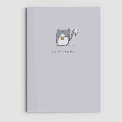 Cuaderno Cattitude: un lindo cuaderno grapado con temática de gatos
