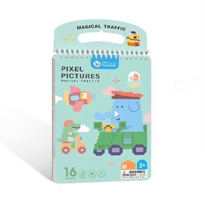 Vehículos para colorear en Pixel Art