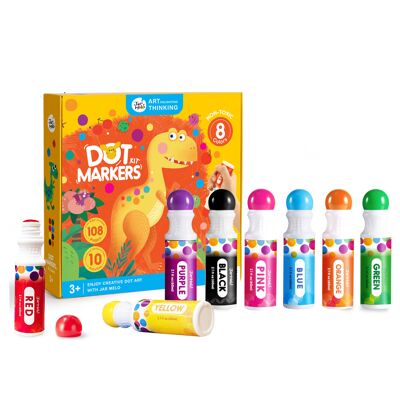 Pintura de puntos con libros para colorear 8 piezas