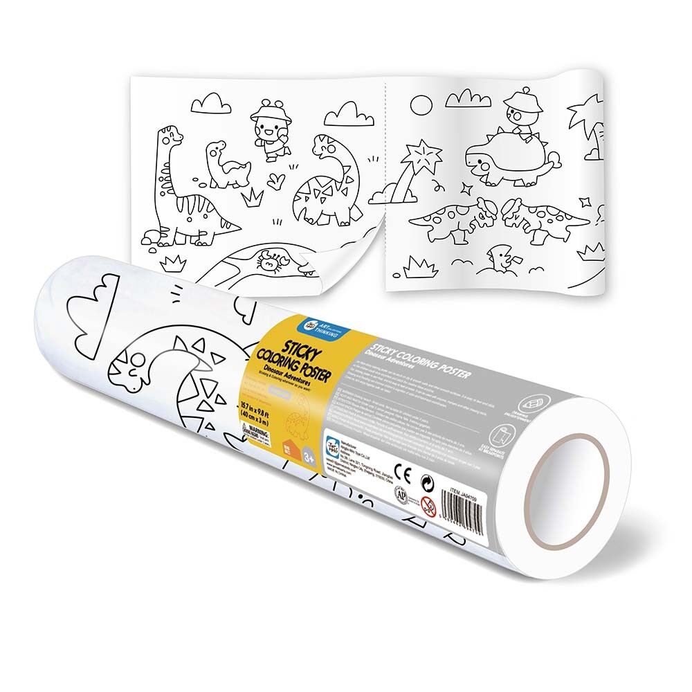 Klebriges Malbuch in einer Rolle Dinosaurier 3 m