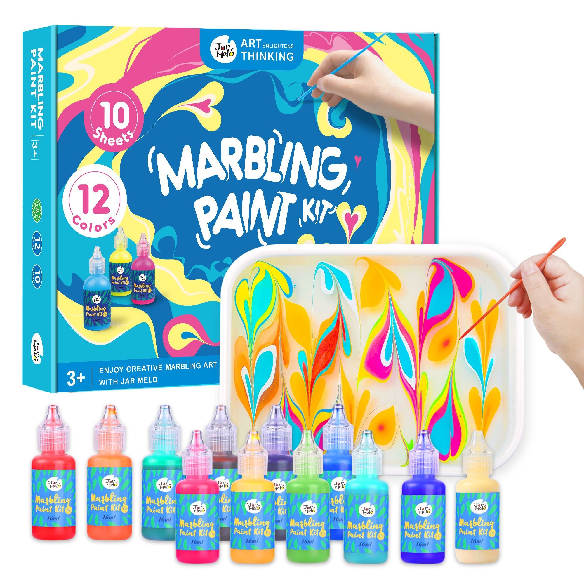 Marmorierfarben-Set 12 Farben