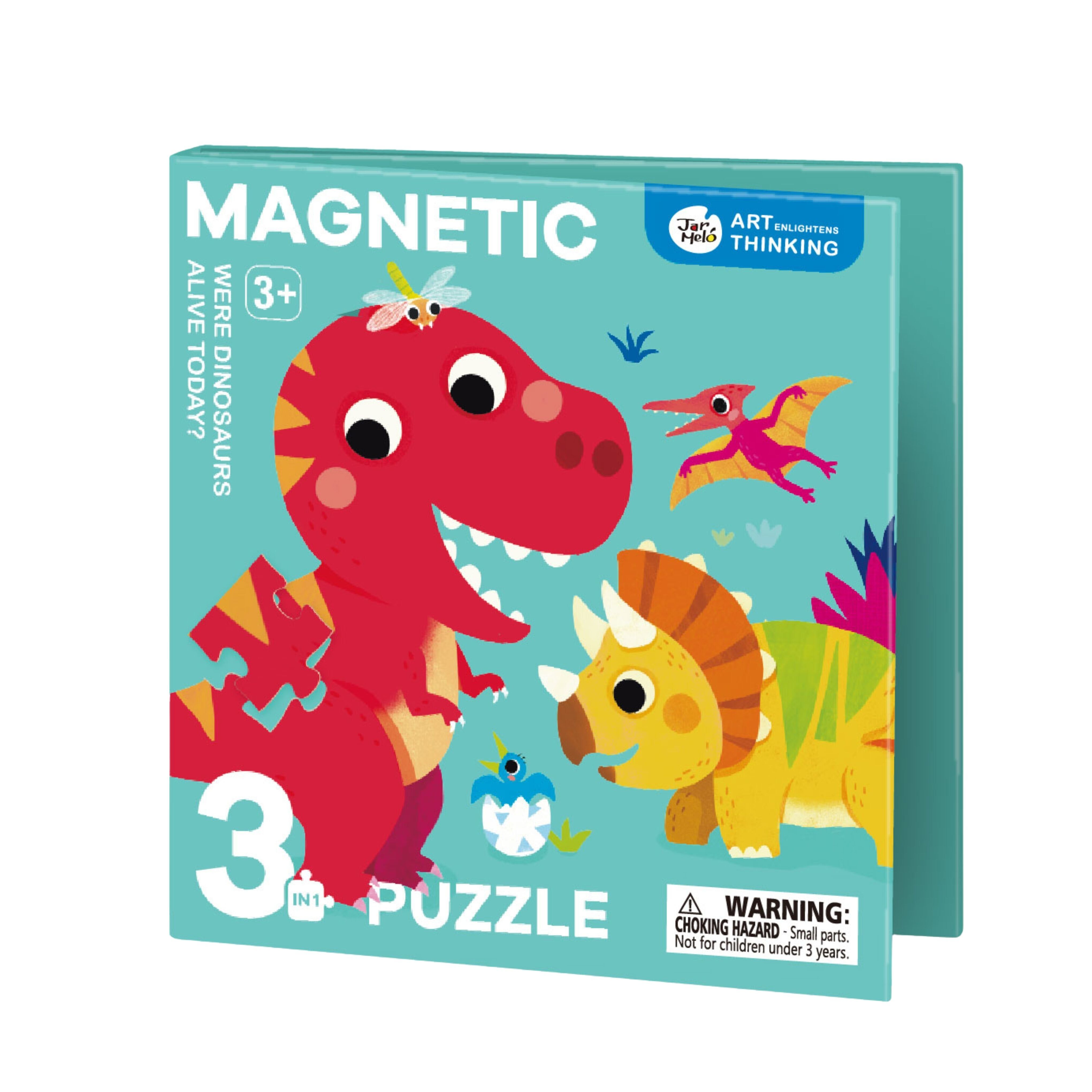 Puzzle magnetico luminoso 3 in 1 Dinosauri