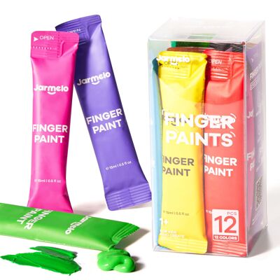 Pinturas de dedos para viaje 12 uds