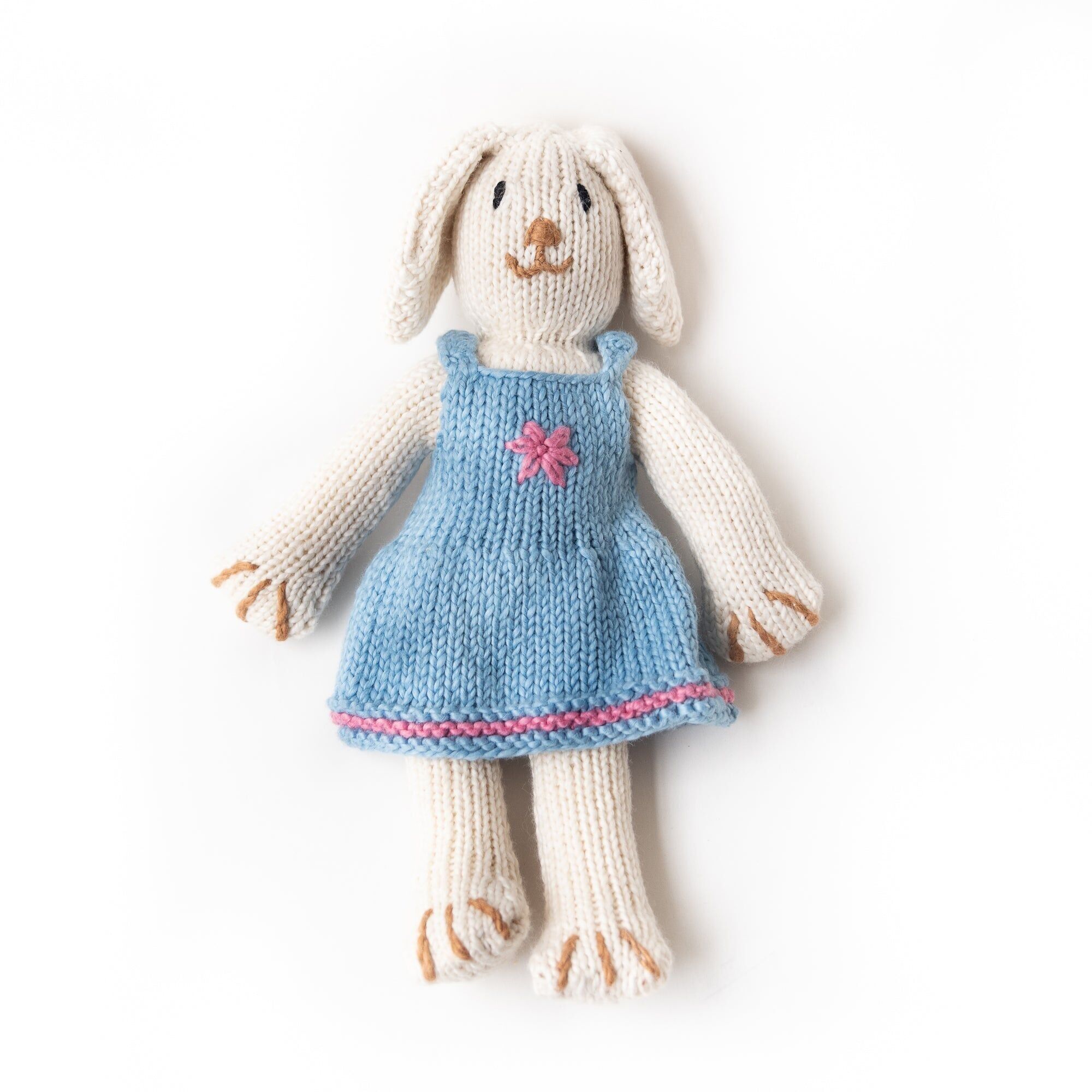 Poupée tricotée lapin blanc – Winny