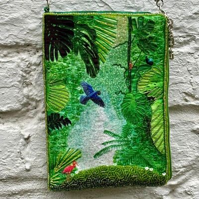 Jungle Dreams Beaded Silk Mini Bag