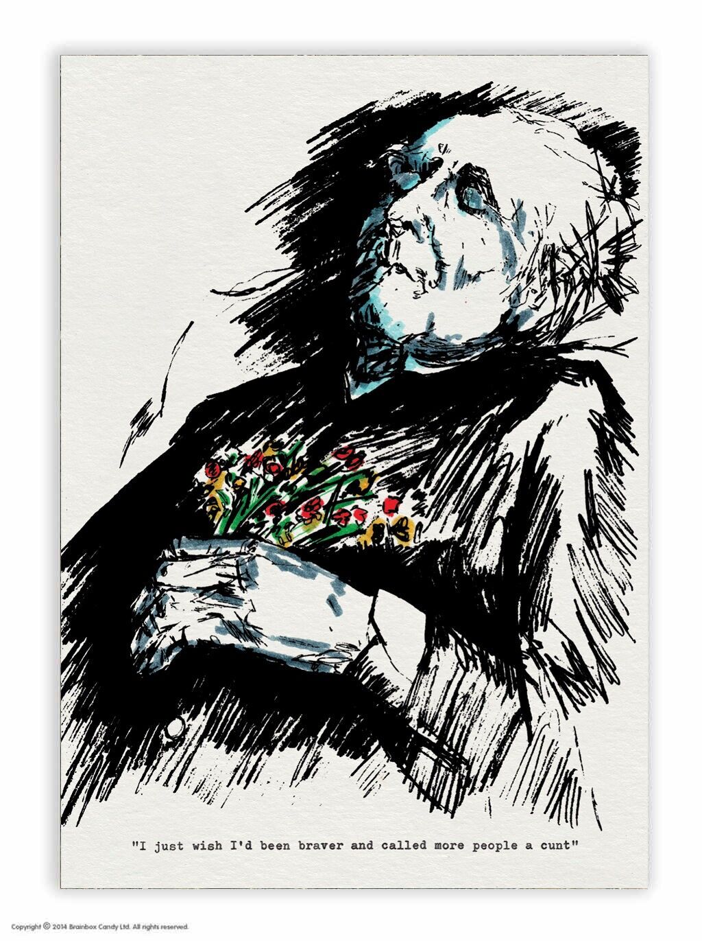 Lustige A6-Kunstpostkarte – Been Braver von Hayden Kayes