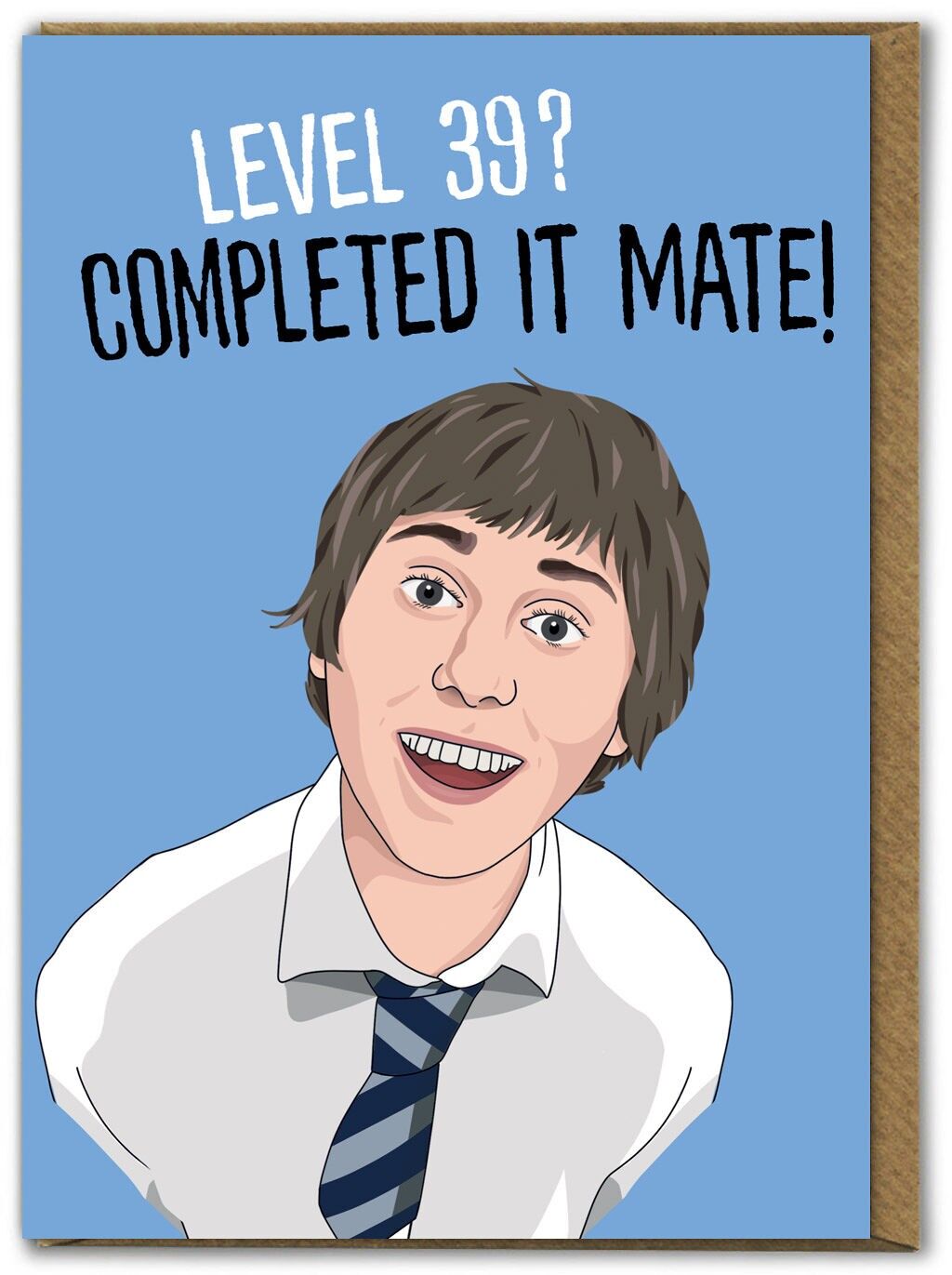 Divertente biglietto di auguri per il 40° compleanno - 39 Completed It Mate di Brainbox Candy