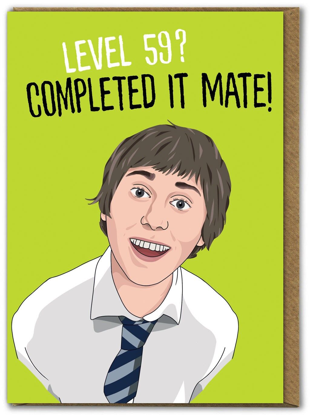 Divertente biglietto di auguri per il 60° compleanno - 59 Completed It Mate di Brainbox Candy