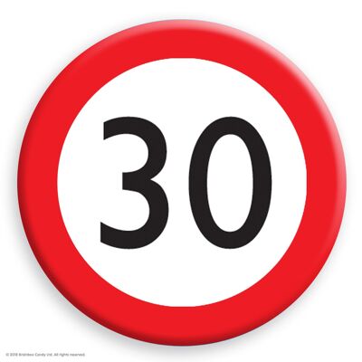Cadeau amusant : Badge en métal pour 30e anniversaire, par Brainbox Candy