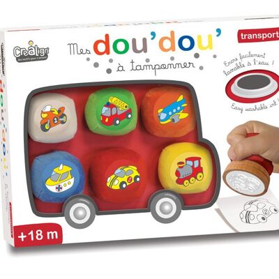 Creative box for children, Stamps Dou'Dou' Transport