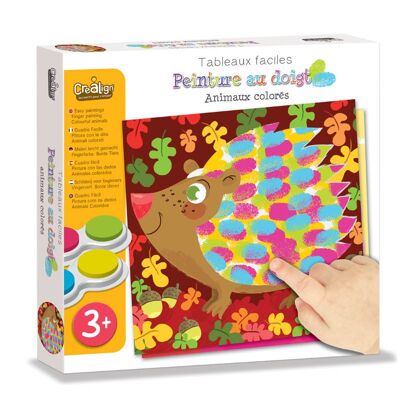 Creative box for children, Finger painting "Colorful animals"