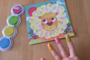 Peinture au doigt "Animaux colorés" 7