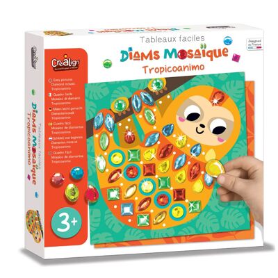 Creative box for children, Diams mosaic "Tropicoanimo"