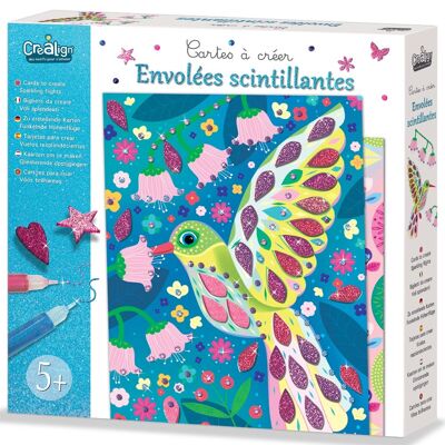 Creative box for children, Cards to create, Sparkling flights