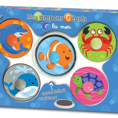 Caja creativa para niños, Mis sellos gigantes: Mar
