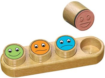 Pack de 3 Tampons smileys couleurs 2