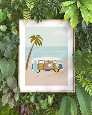 Illustration “Voyage d’été” - Carte postale